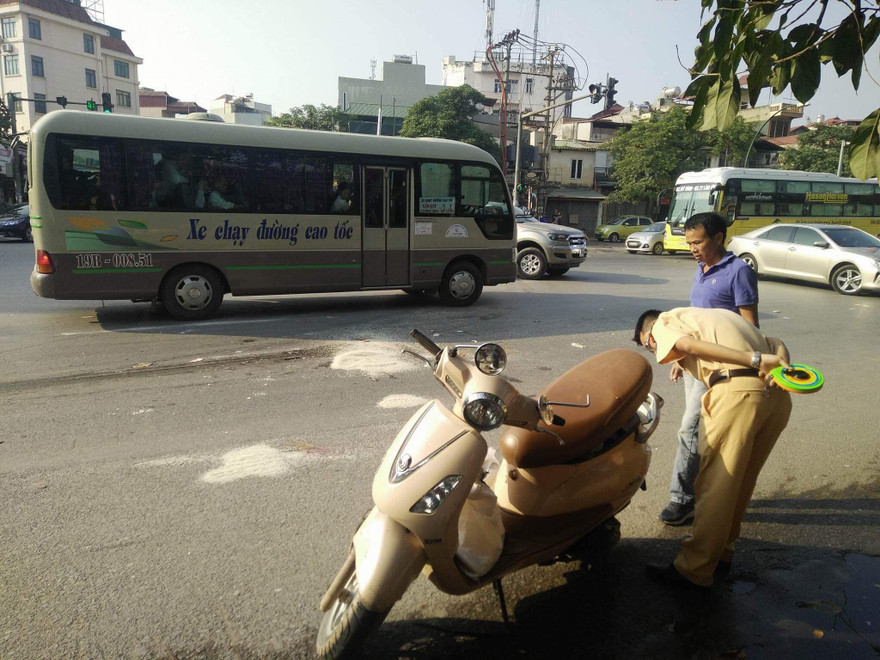 Hiện trường vụ tai nạn.