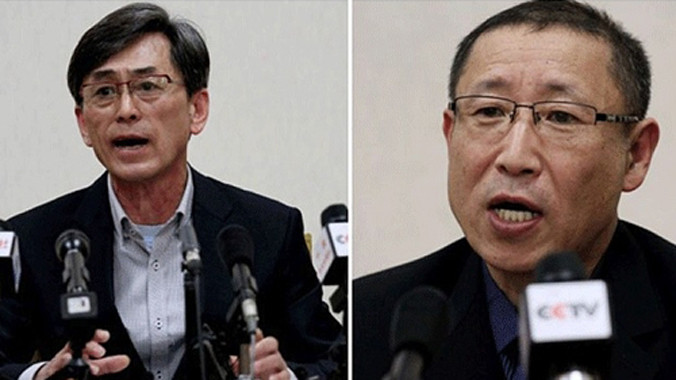 Kim Kuk-gi (trái) và Choe Chun-gil. Ảnh: AP.