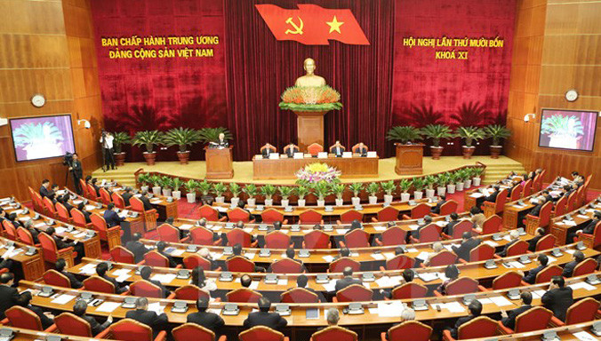 Toàn cảnh khai mạc Hội nghị lần thứ 14 Ban chấp hành Trung ương Đảng. Ảnh: Trí Dũng/TTXVN.