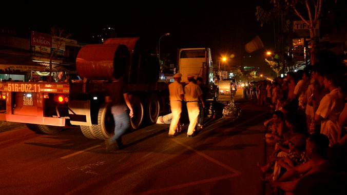 Hiện trường vụ tai nạn.