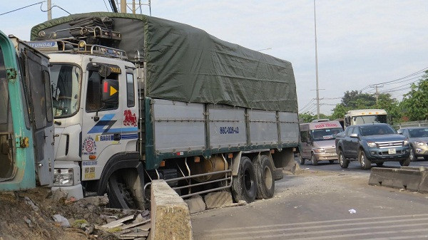 Hiện trường vụ tai nạn.