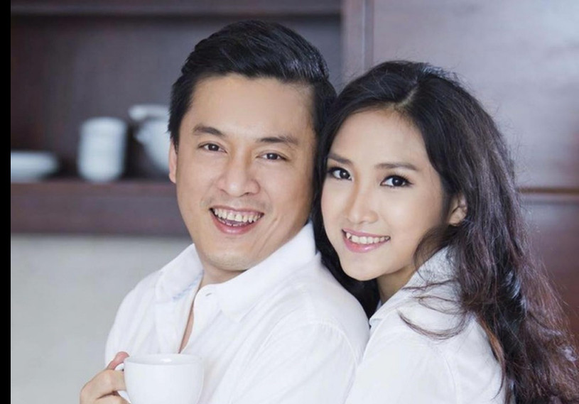 Lam Trường và bà xã Yến Phương.