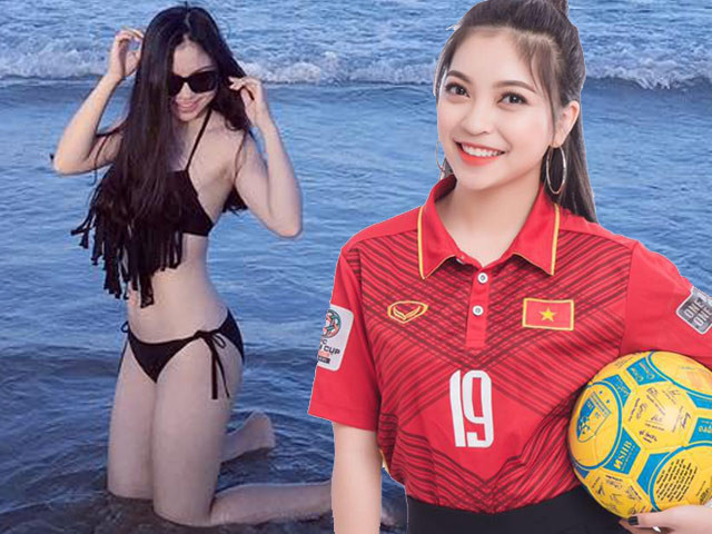 Bạn gái hotgril của Quang Hải thường có mặt trong các trận đấu của đội tuyển Việt Nam để cổ vũ tinh thần bạn trai.