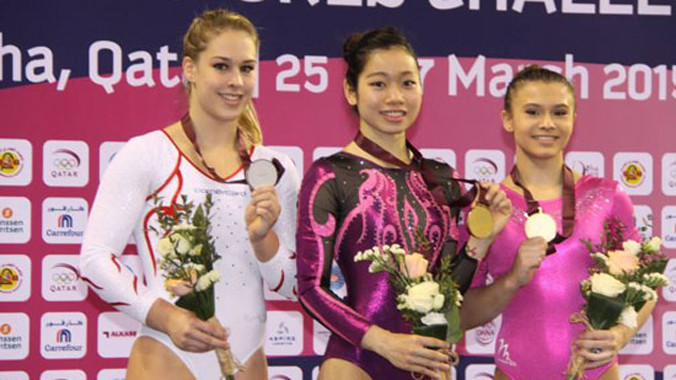 Hà Thanh (giữa) đoạt HCV ở ngày thi đấu cuối cùng.