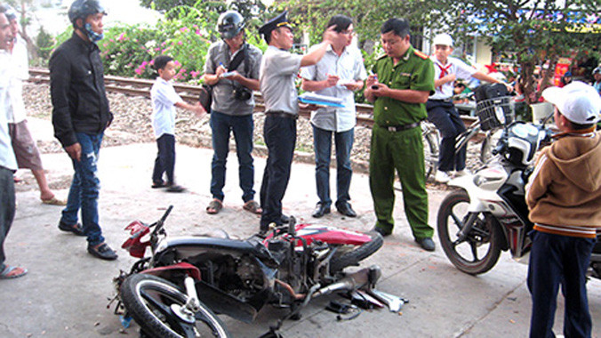 Hiện trường vụ tai nạn.