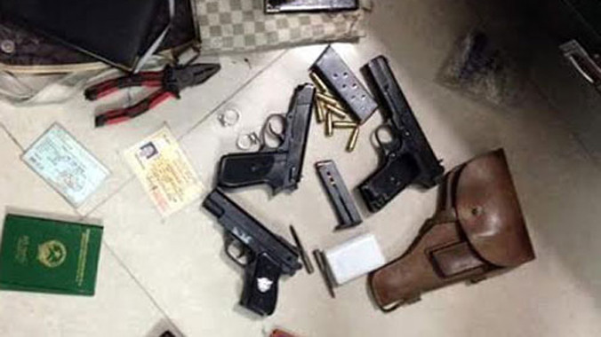 Số vũ khí cảnh sát thu được từ phòng trọ của Đại.