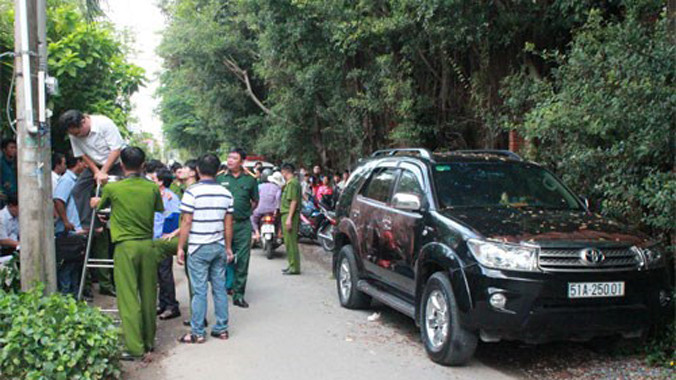 Hiện trường vụ án mạng. Ảnh: Đỗ Trường/ Thanh Niên