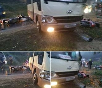 Hiện trường vụ tai nạn.