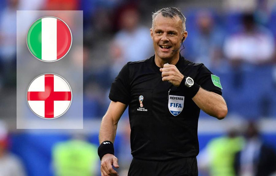 Trọng tài bắt chung kết EURO từng cầm còi trận Anh thua Italia