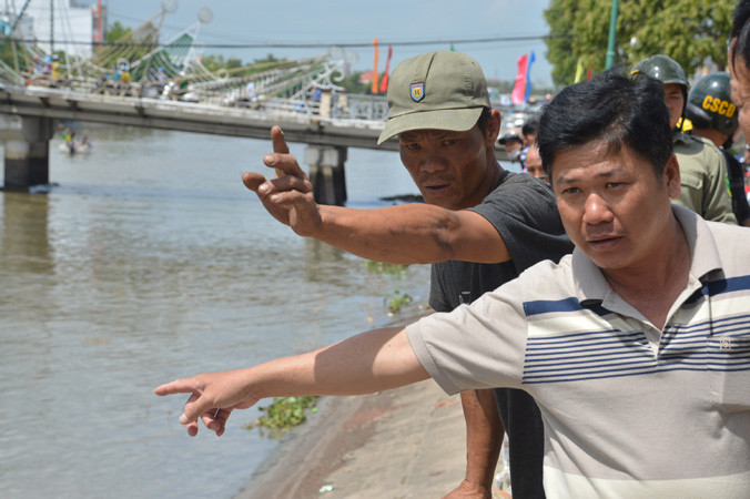 Đoạn sông nơi nạn nhân mất tích.