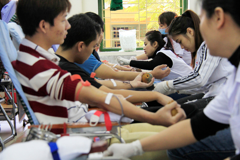 Đoàn viên thanh niên sôi nổi hưởng ứng Chủ Nhật Đỏ tại Thái Nguyên