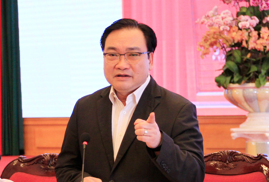 Bí thư Thành ủy Hà Nội Hoàng Trung Hải. Ảnh: Trường Phong