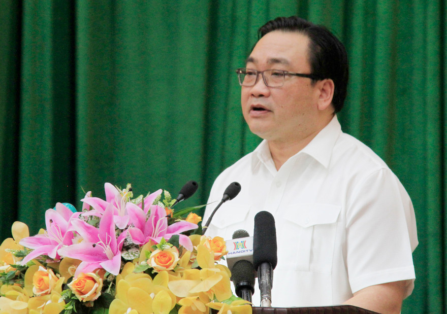 Bí thư Thành ủy Hà Nội Hoàng Trung Hải. Ảnh: Trường Phong