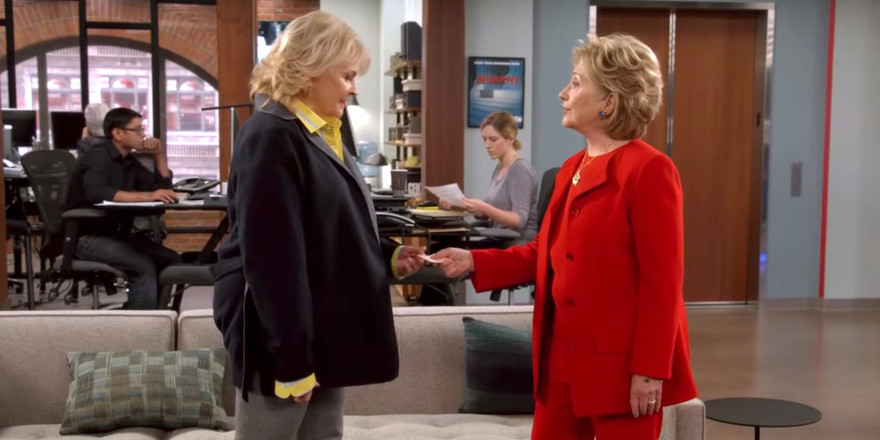 Bà Hillary Clinton đóng phim truyền hình.