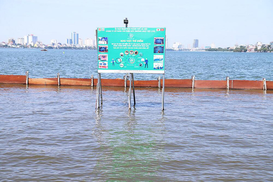 Dỡ khu thí điểm lọc nước sông Tô Lịch, chuyển cá Koi Nhật về hồ Tây