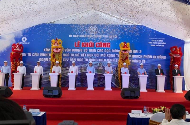 Hà Nội khởi công đường trên cao Vĩnh Tuy - Ngã Tư Sở