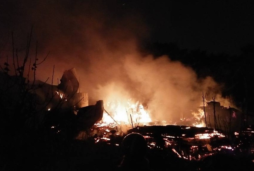 Hiện trường vụ cháy.
