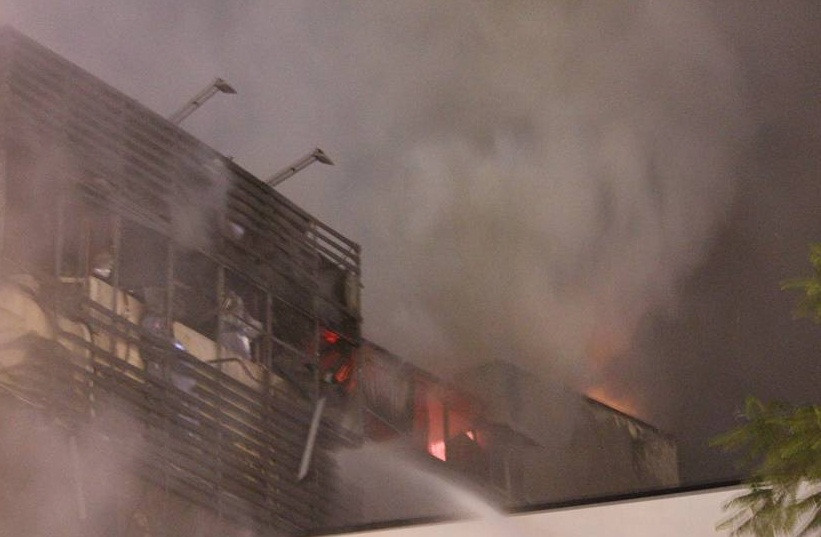 Hiện trường vụ cháy.