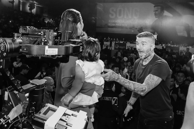 Giao lưu cùng siêu mẫu Hà Anh và con gái cô.