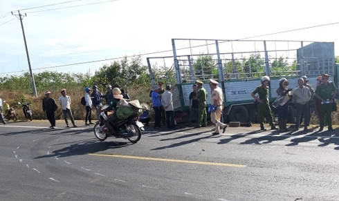 Hiện trường vụ tai nạn. Ảnh: VOV