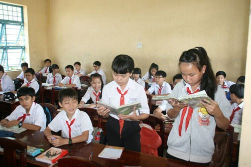 Lớp 7/5 nơi xảy ra vụ đánh nhau.