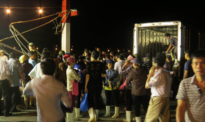 Các doanh nghiệp và người dân bắt đầu tin tưởng thu mua cá, chung tay giúp đỡ ngư dân.