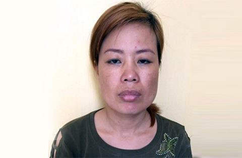 Nguyễn Thị Phương tại cơ quan công an. Ảnh: Công an cung cấp