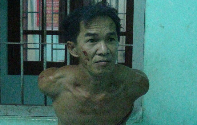 Nghi phạm Nguyễn Thanh Tâm tại cơ quan điều tra