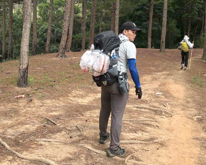 Hình ảnh nam phượt thủ trước khi mất tích. Ảnh: Nhóm phượt thủ cung cấp