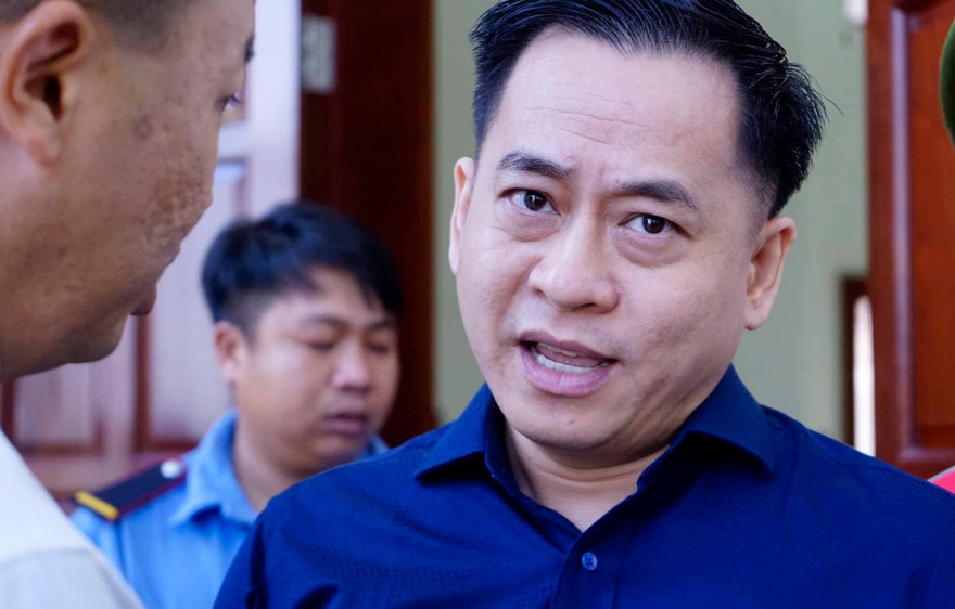 Vũ 'nhôm' kêu oan trong lời nói sau cùng chiều nay. Ảnh: Tân Châu