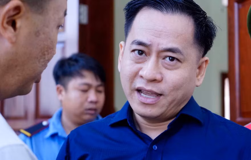 Vũ 'nhôm' kêu oan trong lời nói sau cùng chiều nay. Ảnh: Tân Châu