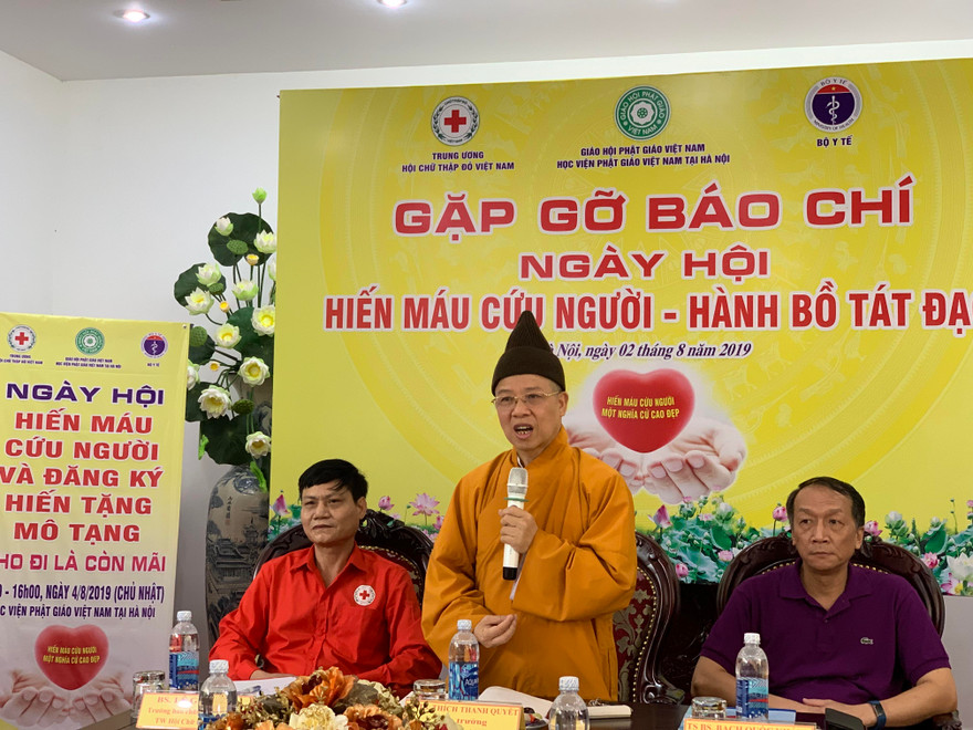 Giáo hội phối hợp kêu gọi 500 tăng ni sinh hiến máu, đăng ký hiến tạng