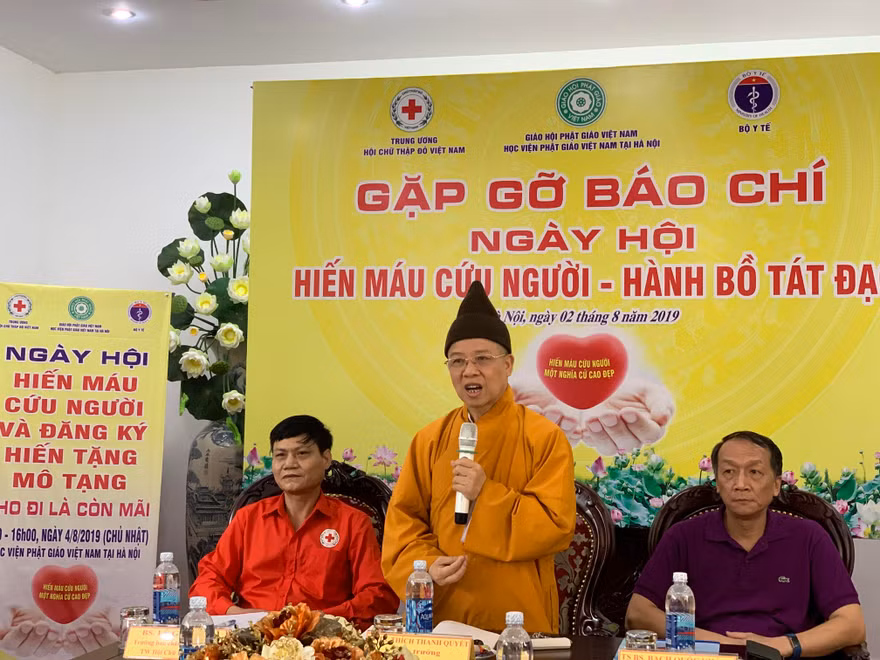Giáo hội phối hợp kêu gọi 500 tăng ni sinh hiến máu, đăng ký hiến tạng