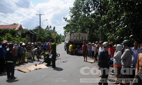 Hiện trường vụ tai nạn.