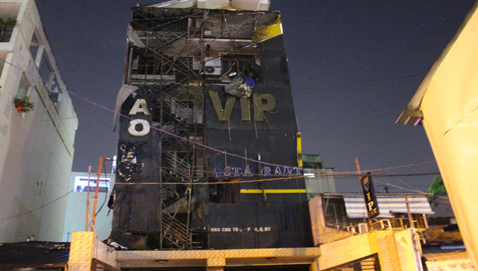 Hiện trường vụ cháy.