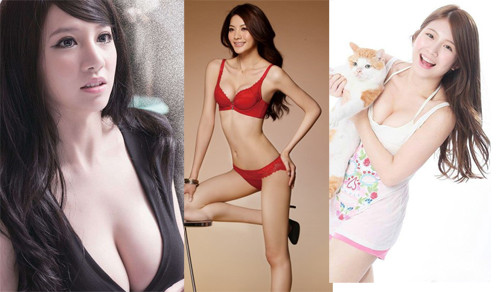 Từ trái sang: Các người mẫu Lâm Thái Đề, Ngô Á Hinh và Trịnh Gia Thuần.