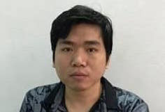 Đối tượng Nam tại cơ quan công an. Ảnh Công an TP Hà Nội