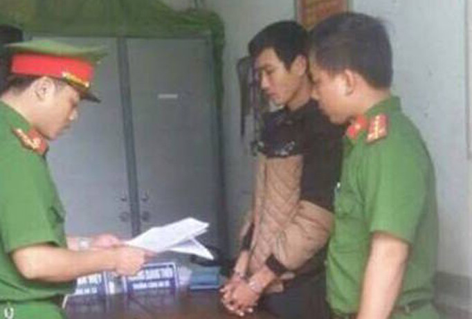 Đối tượng Hoàng Xuân Hải bị bắt giữ.