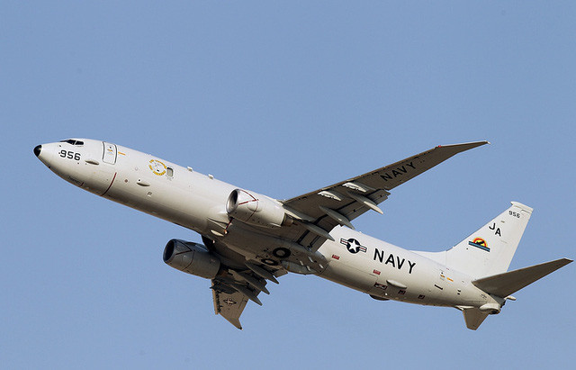 Máy bay P-8A Poseidon của Mỹ. Ảnh: EPA.