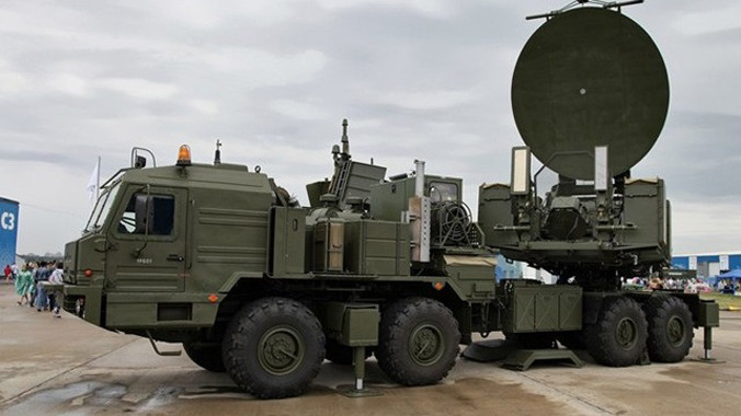 Hệ thống chiến tranh điện tử Krasukha-4 của quân đội Nga. Ảnh: TASS.