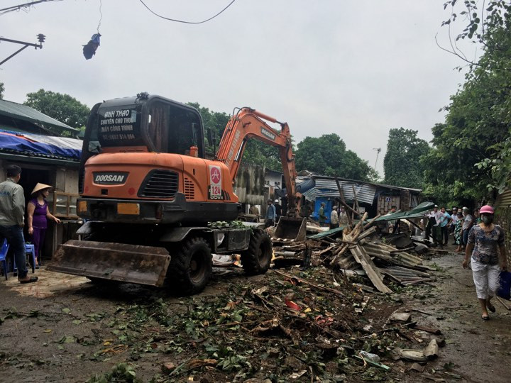 Khu vực ngôi nhà bị cưỡng chế trên đất dự án KĐT.