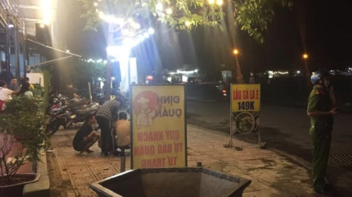 Công an phong tỏa hiện trường vụ việc