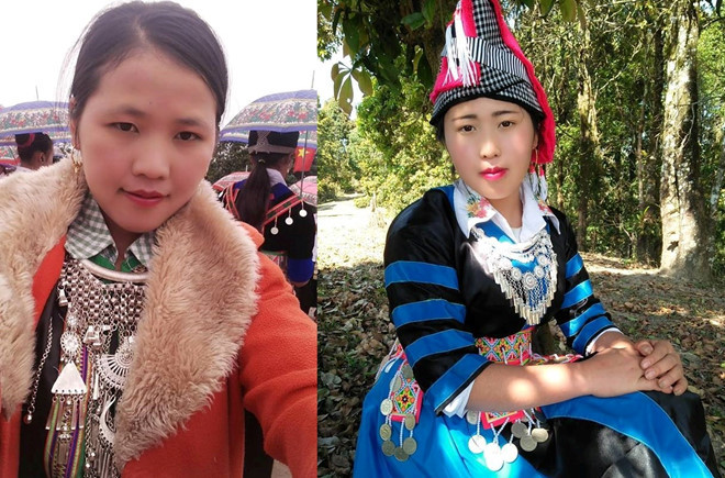 Hai chị em Nênh và Nu. Ảnh: Gia đình cung cấp