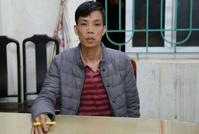 Đào Văn Bình tại cơ quan công an