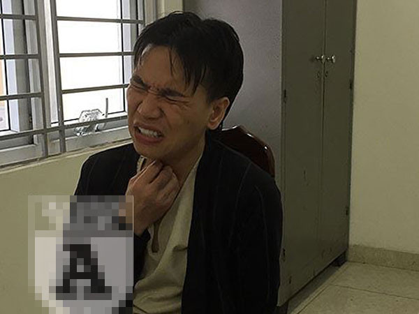 Châu Việt Cường tại cơ quan công an