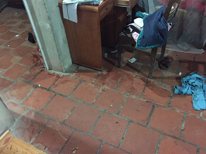 Hiện trường nơi Quỳnh chém con gái