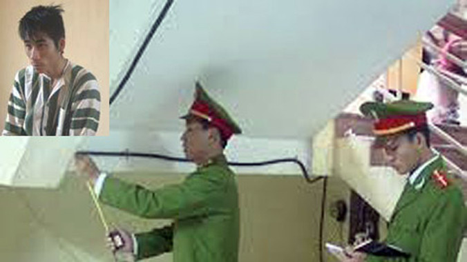 Công an Hưng Yên đang khám nghiệm hiện trường.