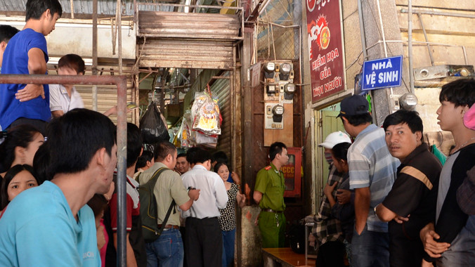 Hiện trường nơi xảy ra vụ việc.