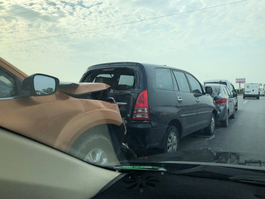 Hiện trường vụ tai nạn.