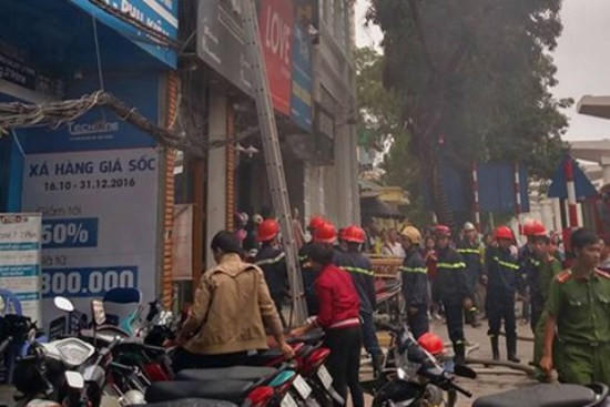 Hiện trường vụ cháy.